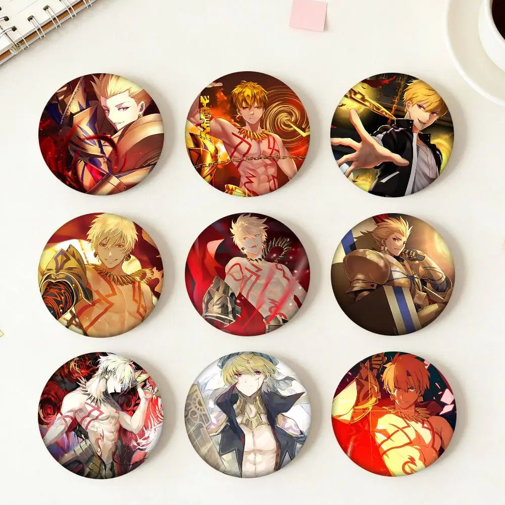 Gilgamesh Anime Fate Stay Night Round Badge Lapel Pin Backpack Clothing Jewelry Accessories Gift Brooch