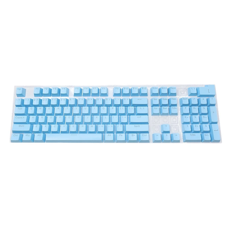 104 Blue Keys,Mechanical Keyboard Keycaps Game Keyboard Keys Wear Resistant No Oil Blue Keycaps for