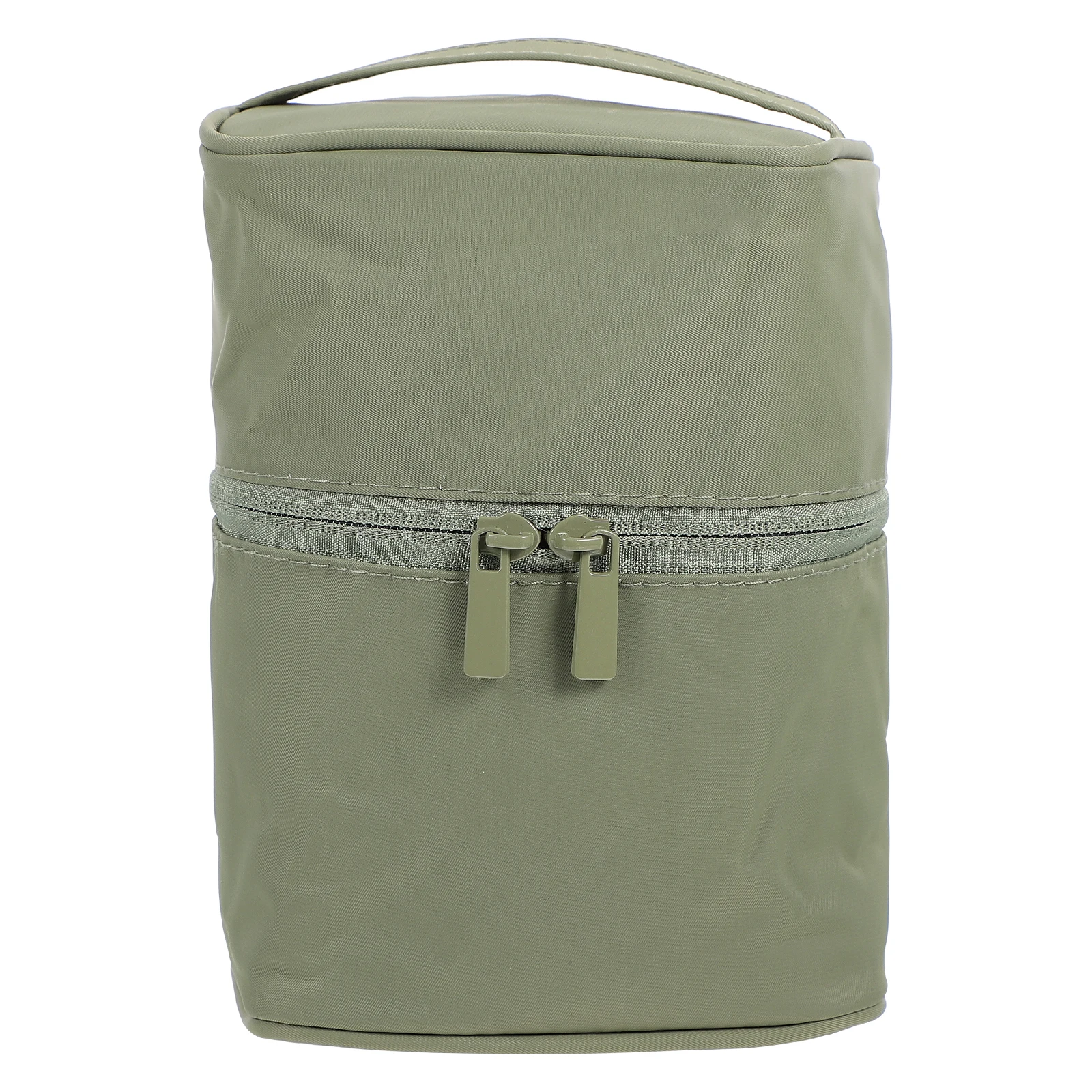 

Portable Large Capacity Travel Bag Cylindrical Makeup Bucket Toiletries Pouch Smooth Zipper Easy Open Lightweight Carry