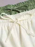 Women's 2-Piece Set Solid Color Casual Drawstring Shorts with Pocket Beach Pants Comfortable Lightweight Summer Outfit - Image 4
