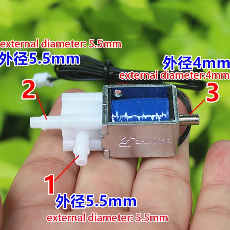 Micro DC 24V 2-Position 3-Way Electric Solenoid Valve Small Electromagnetic Water Valve Flow Control Air Valve