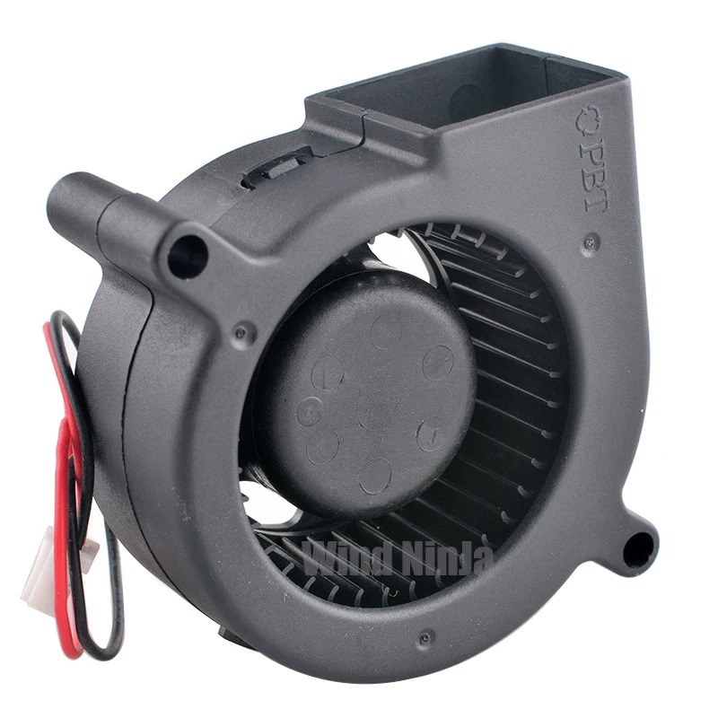 Kipas blower 6cm 60mm DC 12V, kipas pendingin sentrifugal kecepatan tinggi 0,50 A 2pin 11000rpm untuk printer