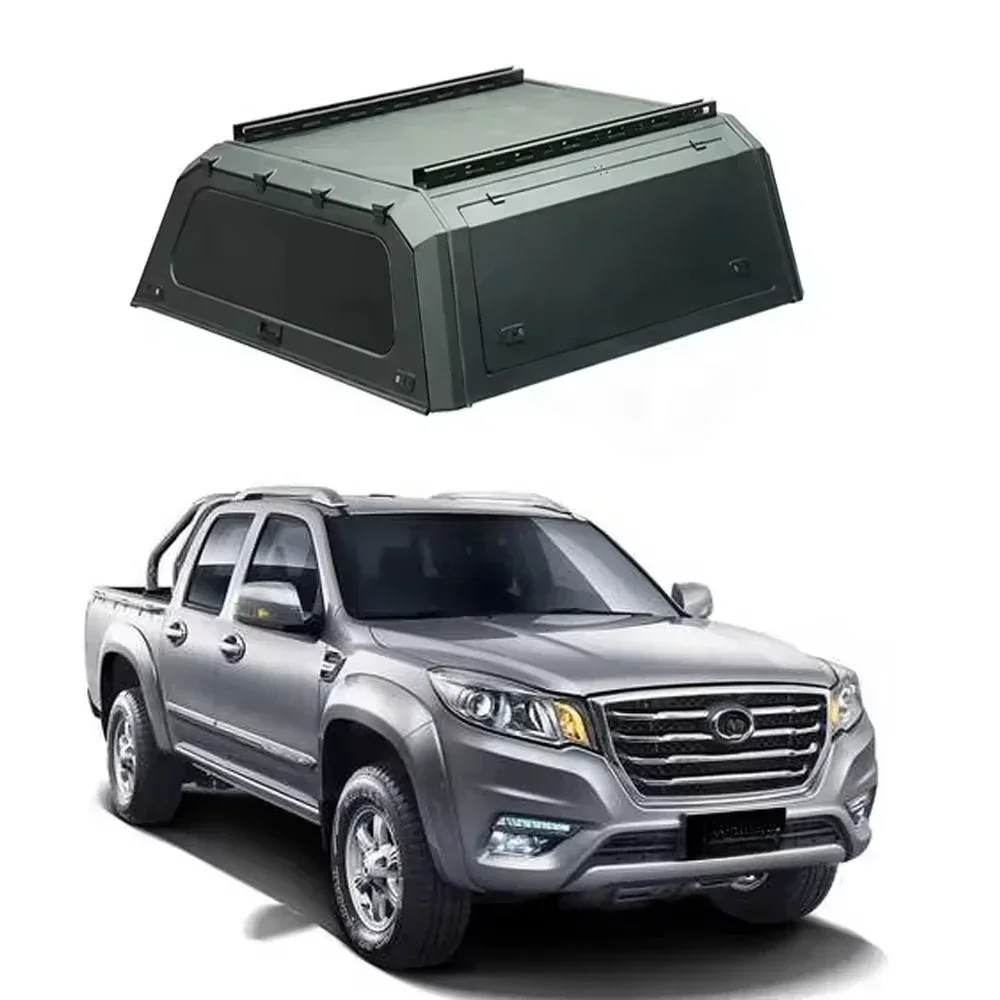 Hard Type Aluminum Alloy Topper Camper Pickup Tonneau Cover 4x4 Pickup Truck Canopy For 2023 wingle-6