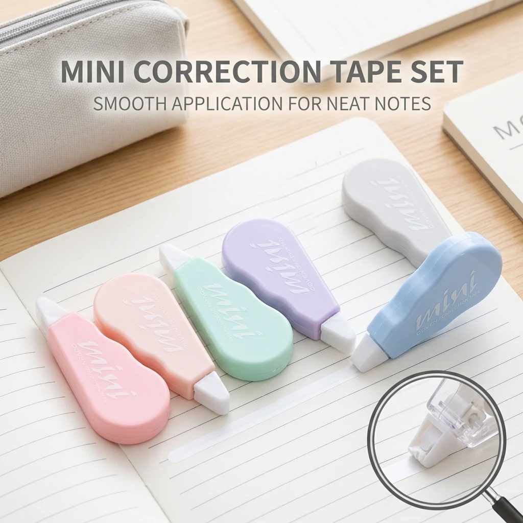 6pcs Cute Kawaii Macaron Correction Tape Altered Tools School Office Corrector Stationery Kids Sweet Novelty Supplies