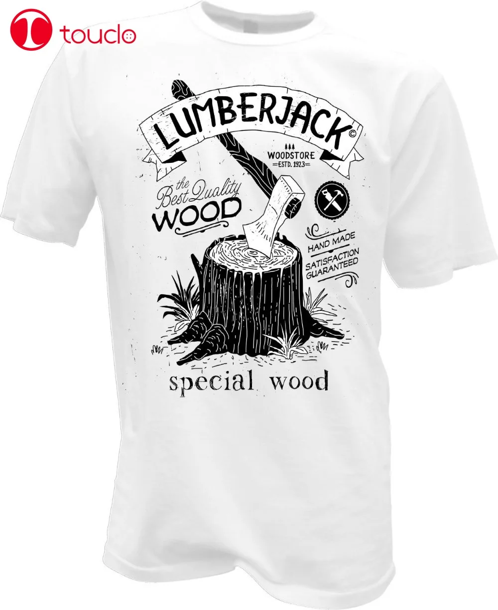 Summer Casual Man T Shirt Good Qualityt-Shirt Lumberjack Hemd Wald Axt Holz Waldarbeiter Usa T-Shirt Black Shirts For Men Tshirt