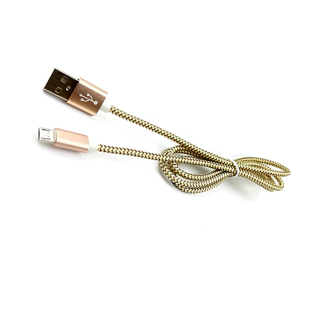 Cavo di ricarica rapido intrecciato in nylon micro USB per sincronizzazione dati compatibile con Galaxy S7 Pixel 2 X