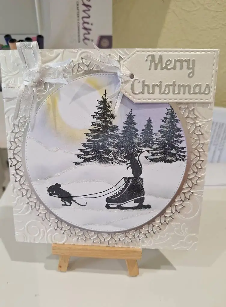 Christmas Smiley and Sleepy Clear Stamps Tree Snowman Stencil for DIY Making Card Scrapbook Craft