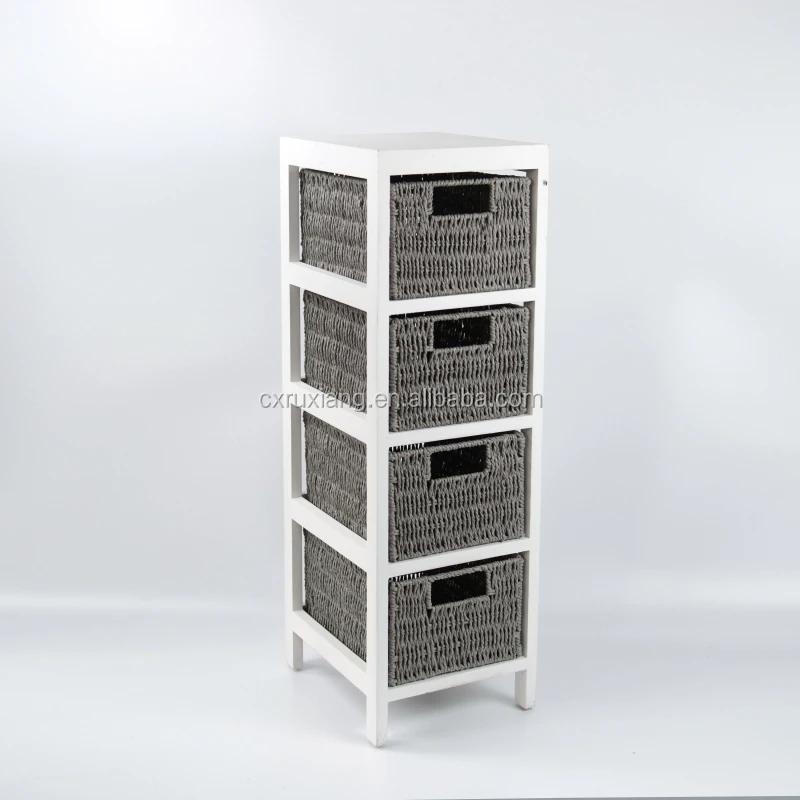Wood Corner Desk Organizer with Drawers Wall Cabinet Living Room Bathroom storage