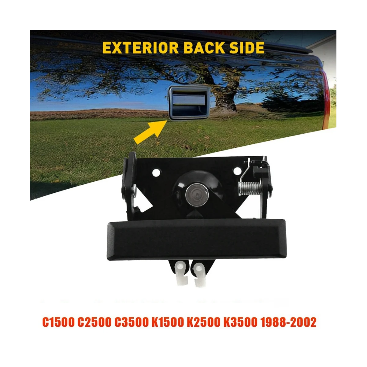 Car Rear Tailgate Lock Handle for Chevrolet GMC C-K Series Pickup Truck C1500 C2500 C3500 K1500 K2500 K3500 1988-2002