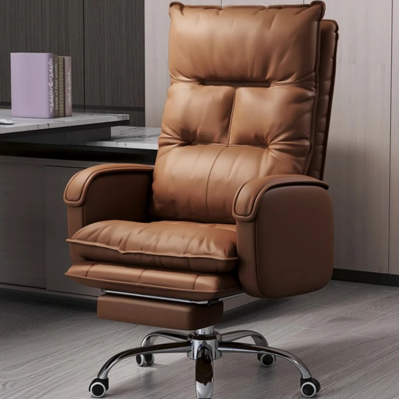Vintage Luxury Office Chair Modern Beige Mobile Recliner Office Chair Ergonomic Home Sillas De Oficina Furniture Accessories