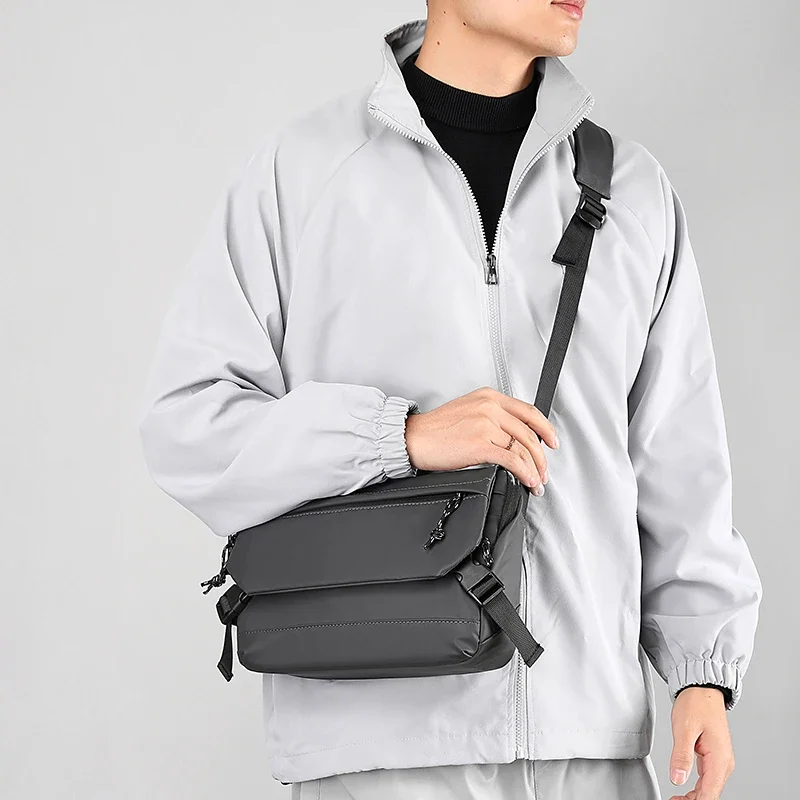Newest Popular Men Business Crossbody Nylon Chest Bags For Work High Capacity Boys Handbags Large Pockets Zipper For Shoppin