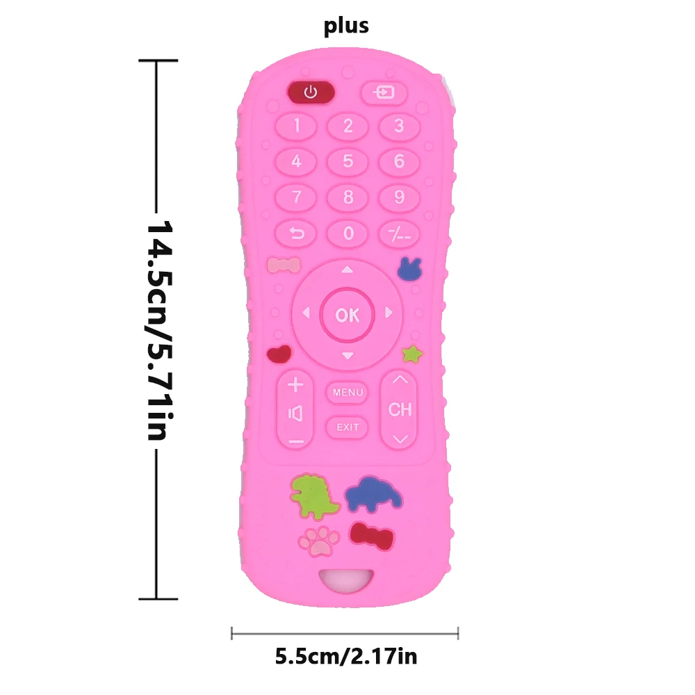1PC Silikon Baby Spielzeug TV Fernbedienung Form Beißring Spielzeug BPA FREI Silikon Zahnen Kauen Spielzeug Sensorischen Baby Zubehör – Detail 9