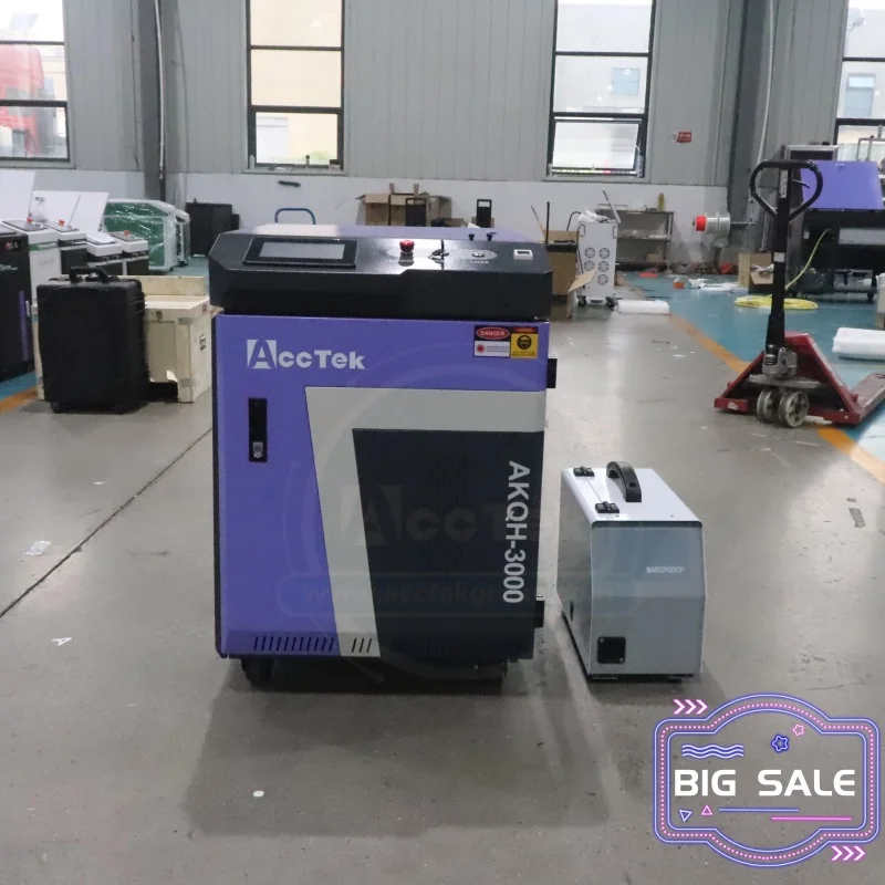 3KW/2KW Portable Fiber Laser Welder with SUP23T Head – Water Cooled Handheld Metal Welding Machine for Steel, Aluminum