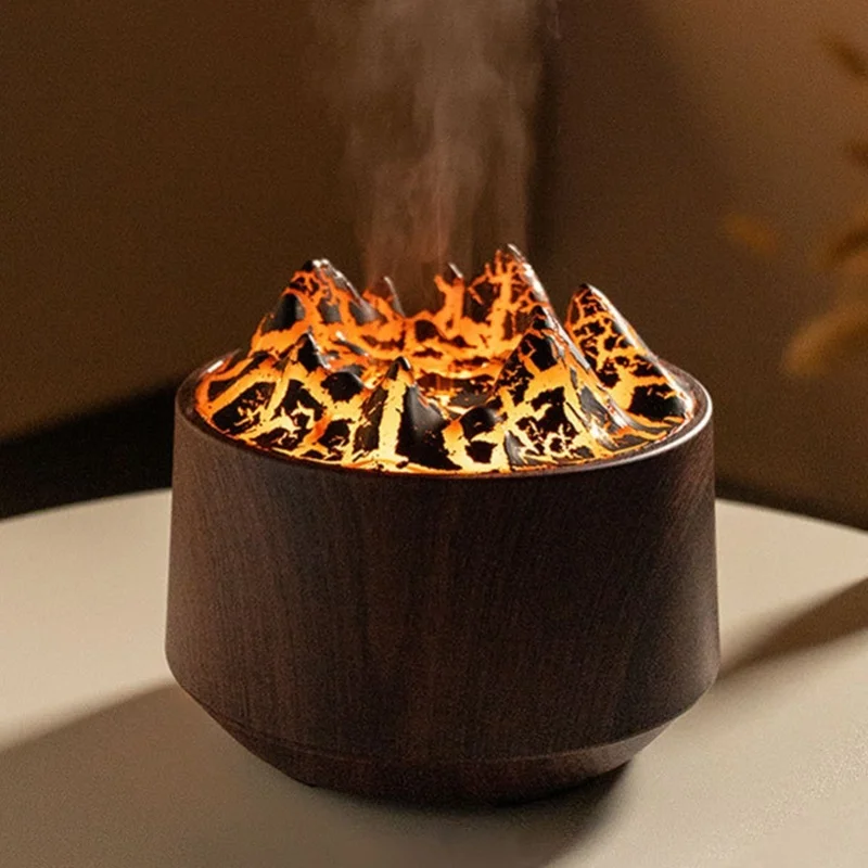 

300ml Desktop Flame Diffuser Colorful Flame Humidifier Quiet Smart Scent Aromatherapy for Home Bedroom Office