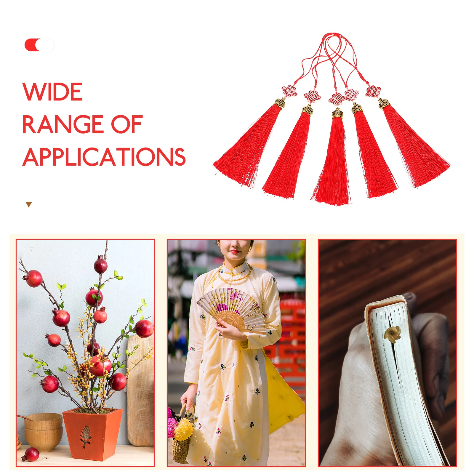 5 قطعة المعلقات الصينية عقدة شرابة معلقة الزينة التقليدية السنة الجديدة الباب الأمامي جدار زخرفة مهرجان الربيع معلقة #4