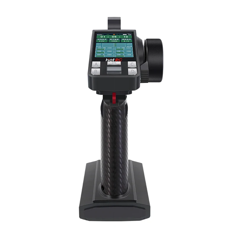 HOTRC CT-8A 2.4G 8CH FHSS Radiosysteem Zender Kleurenscherm Afstandsbediening voor RC Auto's Tanks F-08A Ontvanger Gemaakt Plastic