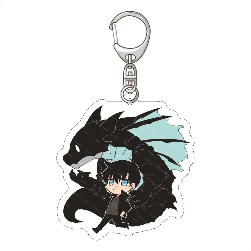 8pcs/set Anime Solo Leveling Keychain Man Key Chain for Accessories Cute Bag Pendant Key Ring Acrylic Cartoon for wholesale