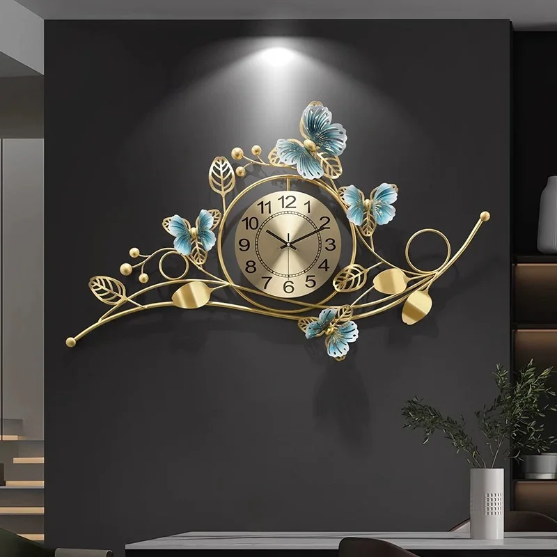 Clock simple peacock creative living room wall clock home decoration hour hand wall bed and breakfast background