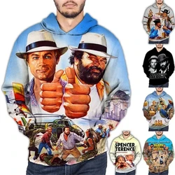 3D Bud Spencer Terence Hill Graphic Hoodie for Men Clothing Women New in Hoodies & Sweatshirts Fashion Streetwear Pullover Tops