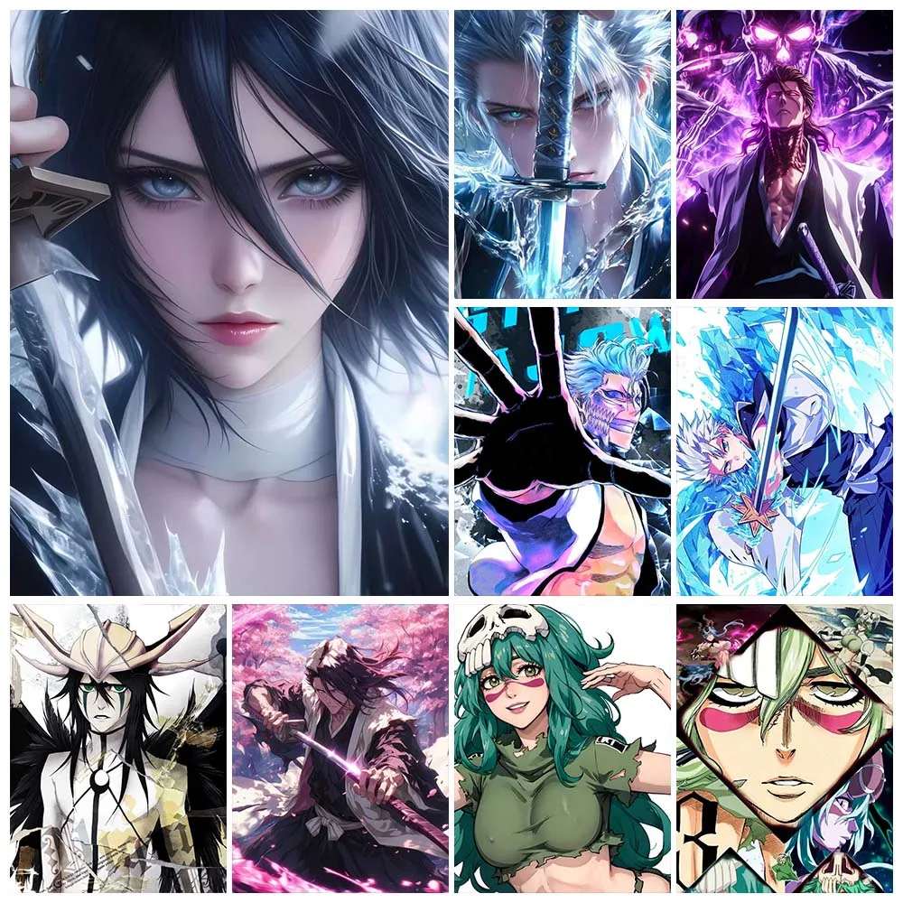 Anime BLEACH Figure 5d DIY Diamond Painting Thousand Year Blood War Mosaic Picture Cross Stitch Embroidery Home Decor Fans Gift
