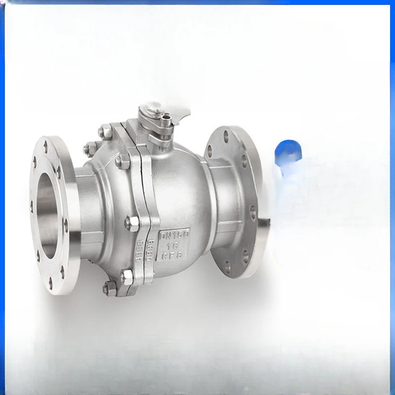 304 stainless steel flange ball valve Q41F-16P stainless steel valve flange connection straight through flange valve 2 inches