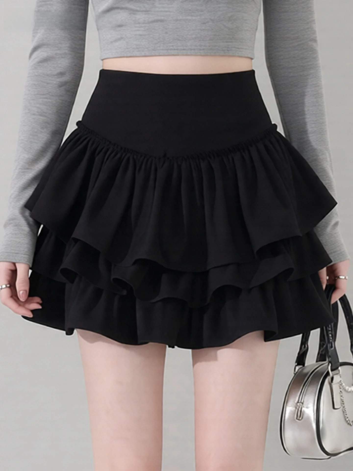 High Waist A-Line  Skirt Puffy Cake Skirt Polyester Fiber No Ironing Treatment La Chapelle New Women's Fashion 2026