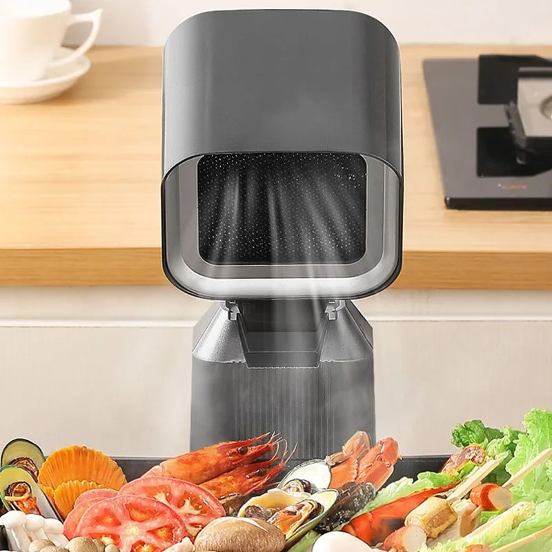 

Portable Exhaust Fan Kitchen Hood Extractor Barbecue Desktop Range Hoods Small Suction Cooker Hood Adjustable Speed