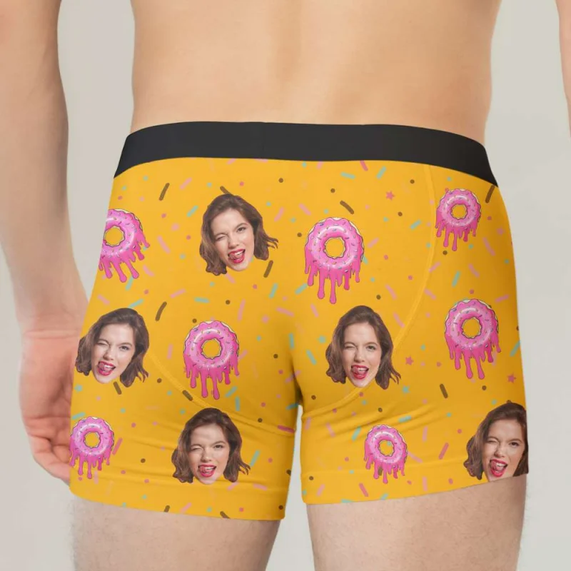 Personalized Face Photo Underwear Custom Boxer Briefs Custom Men Valentine's Day Gift For Husband Anniversary Gift for Dad
