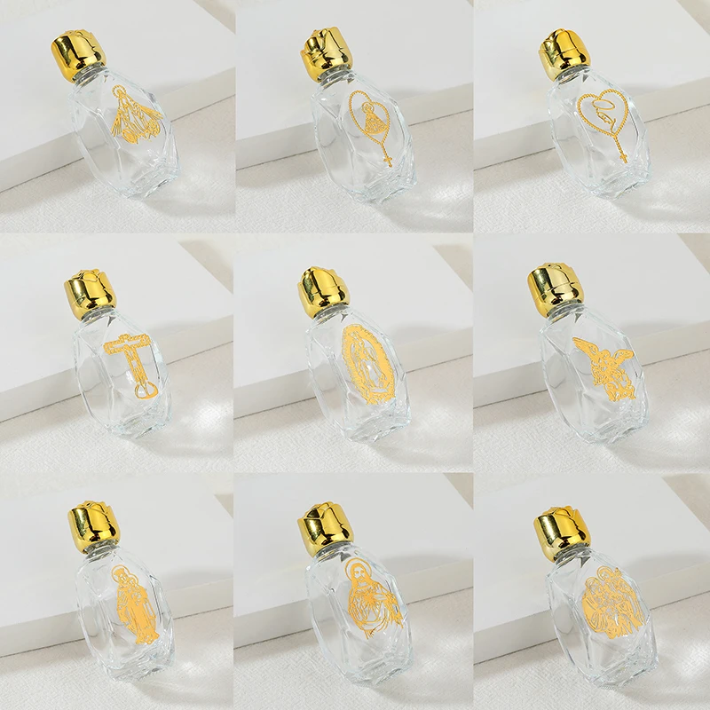 زجاجة مياه مقدسة فارغة يسوع زجاجة دينية لوازم المعمودية المسيحية قابلة لإعادة الملء المحمولة مستحضرات التجميل التعبئة والتغليف زجاجة فارغة #3