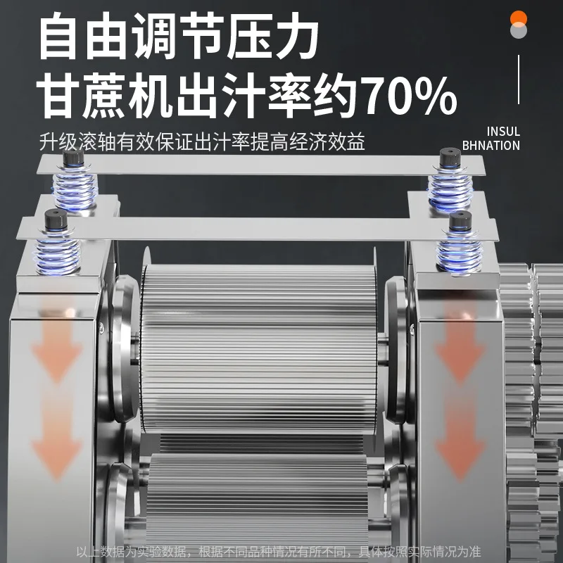 Machine commerciale de canne à sucre, presse-agrumes de canne à sucre, machine électrique verticale automatique pour jus de canne fraîche