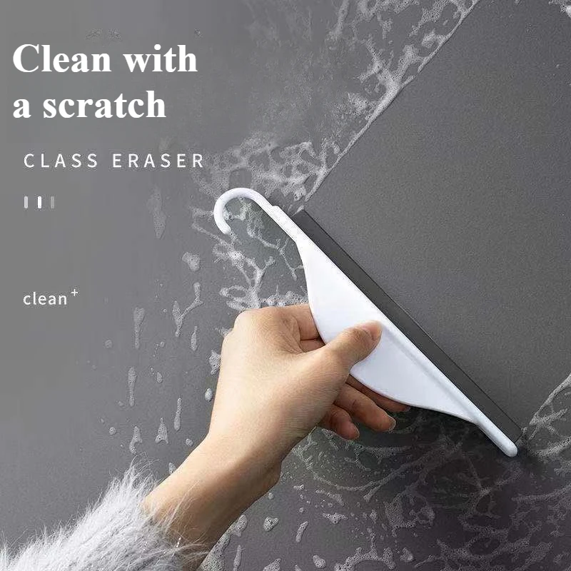 Mini Plastic Glass Mirror Scraper Holder Window Shower  Cleaning Wiper Tool Bathroom Blade Shower Squeegee Household Accessory