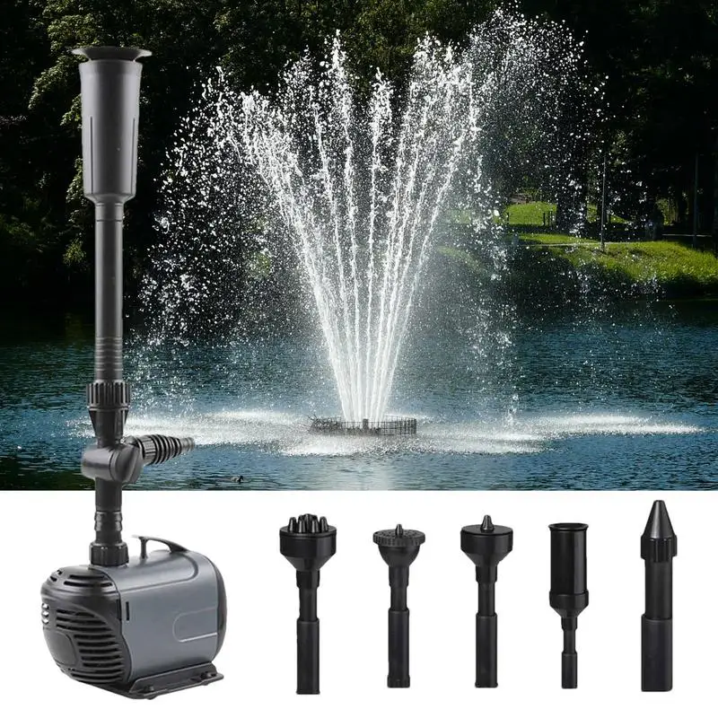 

Submersible Pump For Fountain Aquarium Water Pump Set With 3 Nozzles Stainless Steel Pond Submersible Pump Outdoor Landscape