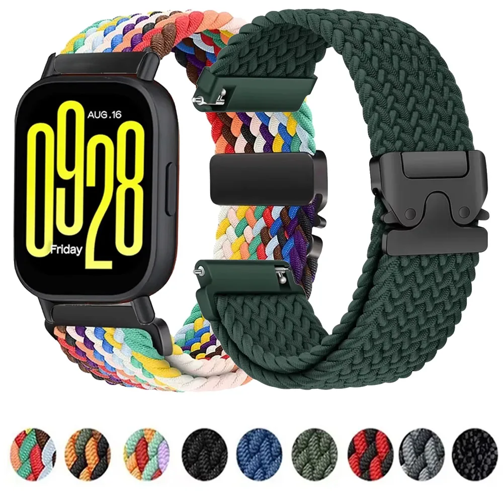 22mm 20mm Parachute Buckle Braided Nylon Strap for Redmi Watch 5 Active/Lite Comfortable wristband For Redmi Watch 3 Lite/Active