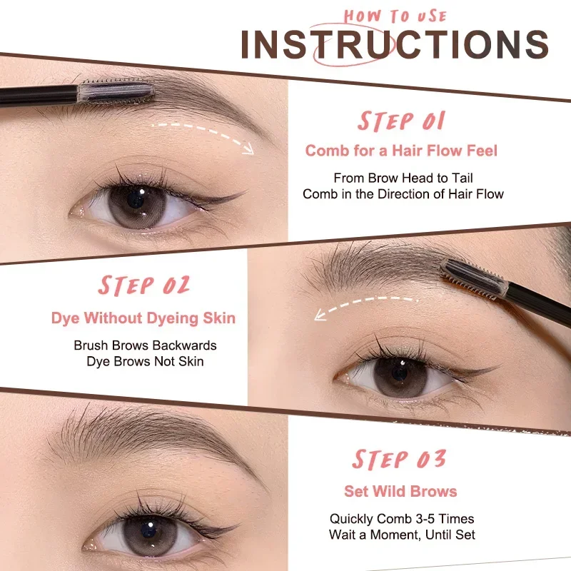 Judydoll natuurlijke langdurige make-up vervaagt niet, make-up driedimensionale slotkleurige wenkbrauwpasta