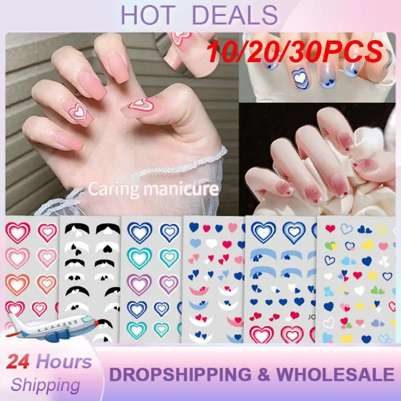 10/20/30PCS Manicure Nail Accessories Non Toxic And Odorless Net Red Ins Hot Security 10g Nails Nail Decal Economic