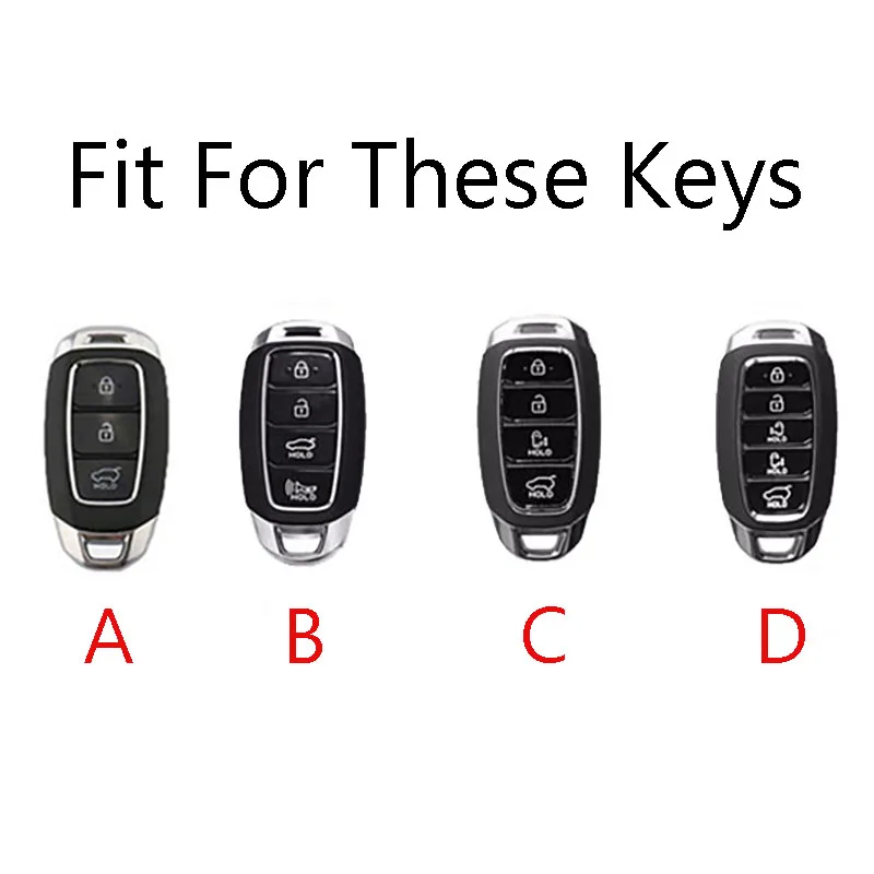 3/4/5 Buttons Zinc Alloy Car Key Case Cover Keychain for Hyundai I30 Ix35 KONA Encino Solaris Azera Grandeur Ig Accent Santa Fe