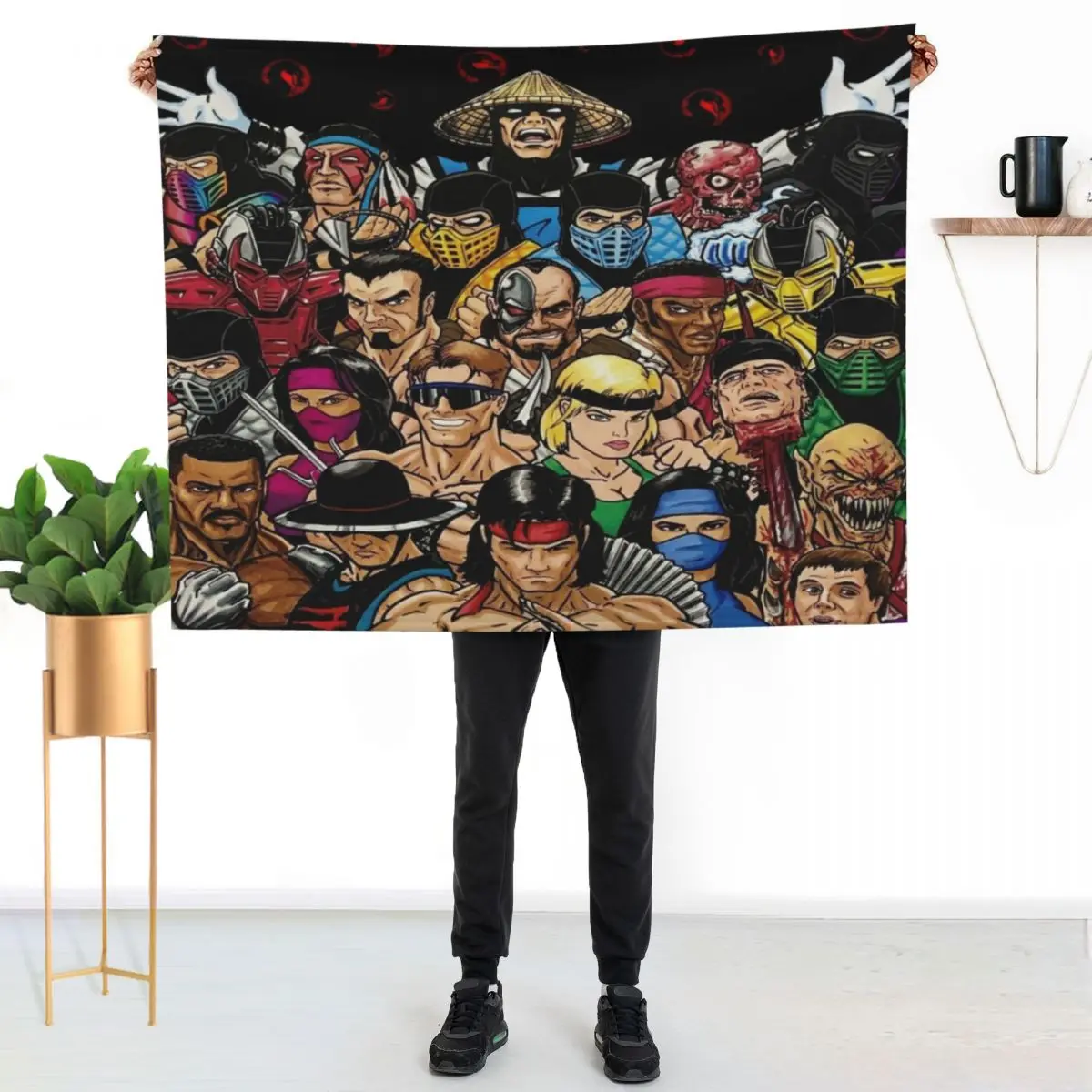 

Mortal kombat gaming g Throw Blanket Modern Design Soft Blanket for Home Decor