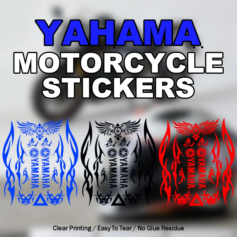 Adesivos Refletivos Coloridos a Laser para Capacete e Baú de Moto Yamaha - Decoração que Muda de Cor para Visibilidade Aprimorada