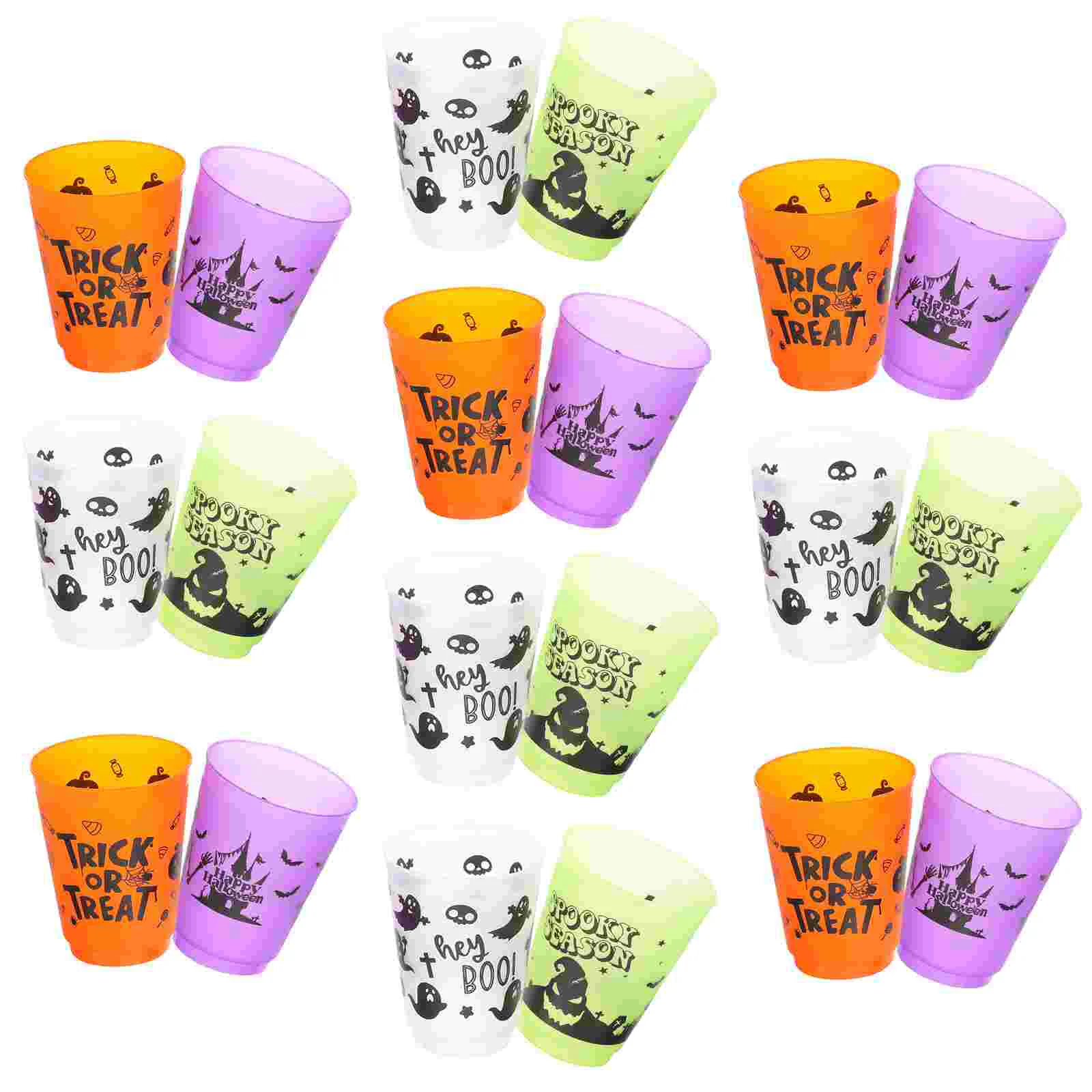 20 Pcs Cup Clear Cups Multi-function Water Mugs Bubble Halloween Convenient Drink Travel Drinking Decor Bottle