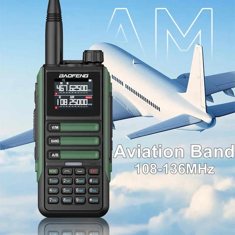 جهاز اتصال لاسلكي كامل النطاق V2 ، ترقية ، قدرة عالية ، AM ، FM ، راديو ذو اتجاهين ، LCD ، 999CH ، نسخ التردد ، NOAA ، تقليل الضوضاء ، 15W