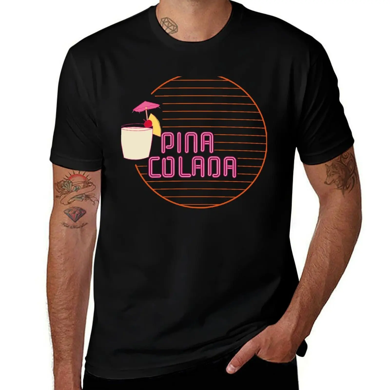 Pina Colada Drink T-Shirt Quick Dry Sports Short Sleeve Tee T-Shirt