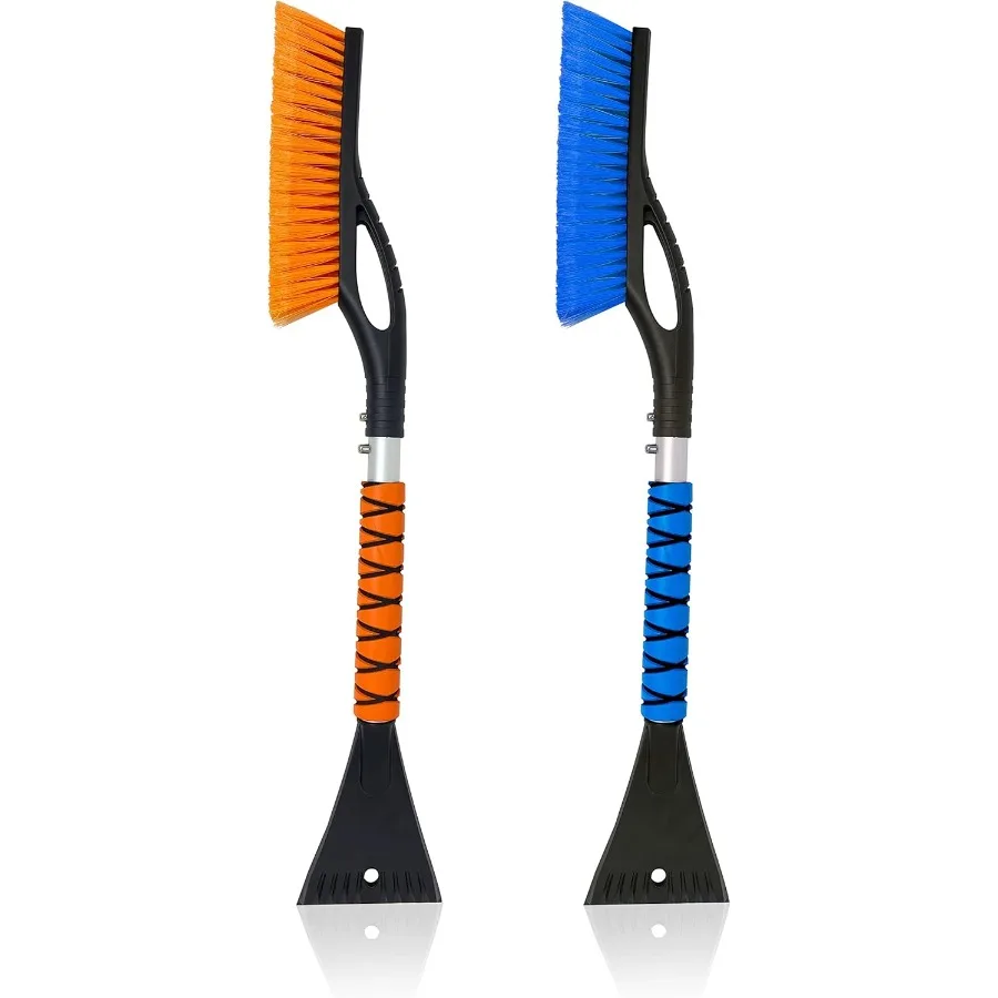 

27 Автомобильная щетка для снега и скребки для льда для лобового стекла автомобиля, 2 упаковки, щетка для снега с щетиной без царапин, прочный алюминиевый корпус, окно S