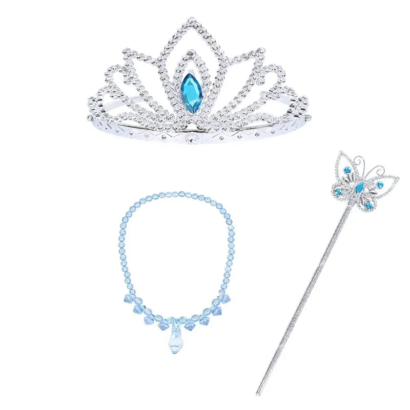 女の子プリンセスクラウン杖アクセサリーブライダルクラウンヘアバンドダイヤモンドティアラフープヘッドバンドヘアバンド子供の誕生日パート@0Z *