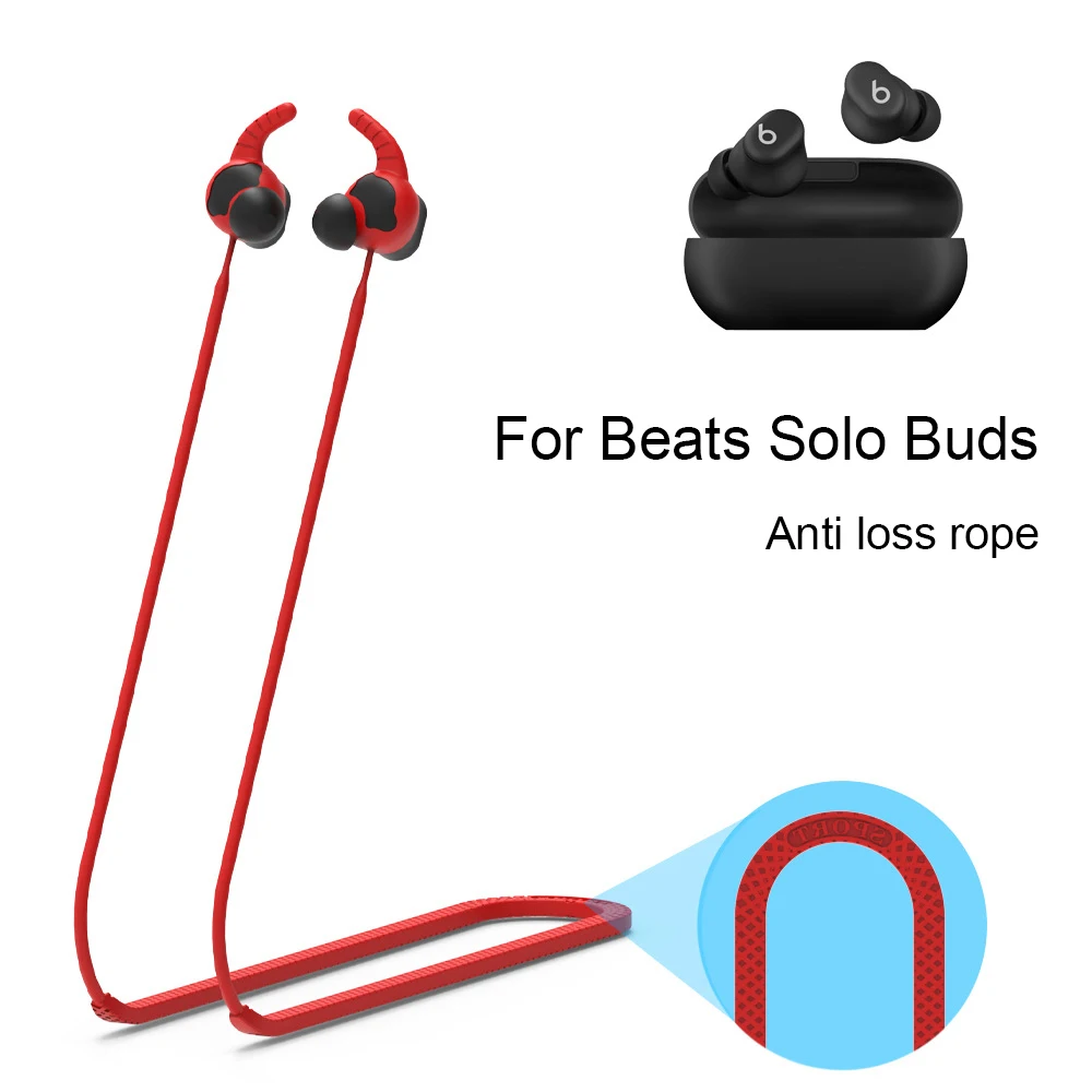 

For Beats Solo Buds Silicone Earphone Anti Loss Rope Extension Line Connection Rope