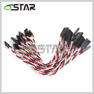 10Pieces 22# 22AWG 60Cores cable Compatible With Futaba JR  Anti-interference Servo Twisted Extension Cables Different Length