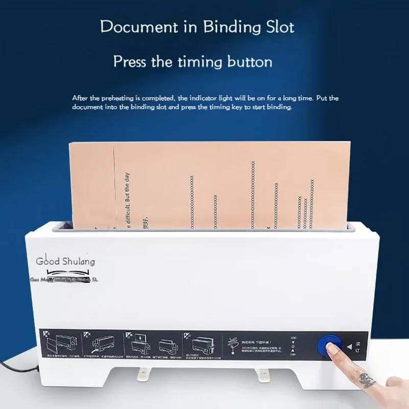 Hot Melt Binding Machine Standard Version of The U.s. Standard Version of Small Adhesive Binding Machine Office Home