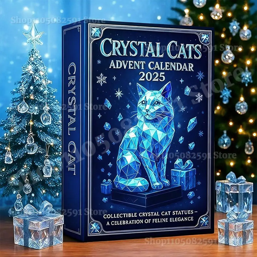 

2D Acrylic Cat Advent Calendar 2025 NEW Xmas Countdown Christmas Ornaments Gift Countdown Tree Box Hanging Calendar Collect D1A1