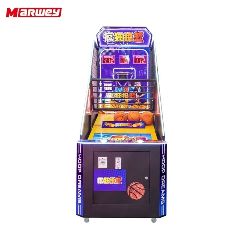 

High Quality Indoor Coin Operated Basketball Shooting Machine Amusement Park Street Basketball Arcade Game Machine