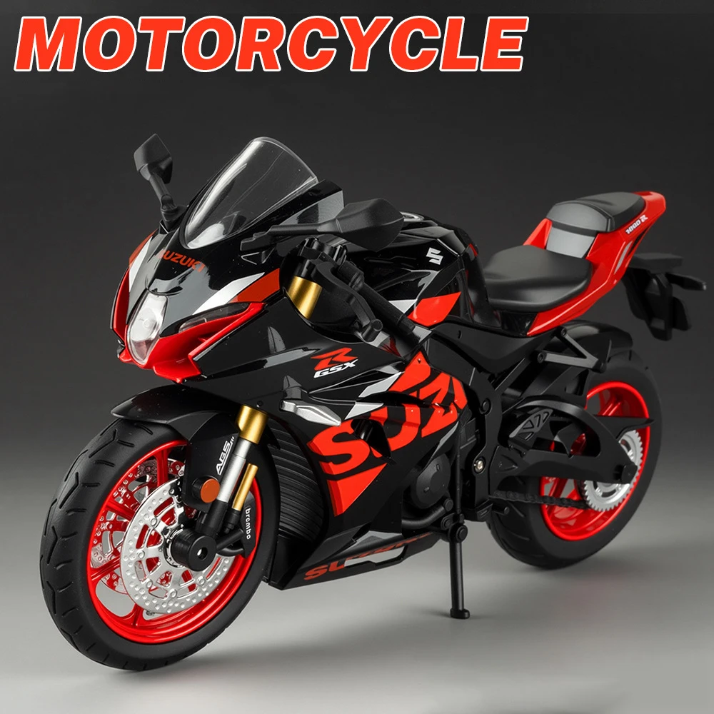

1:12 Suzuki GSX1000R сплав литая модель мотоцикла коллекция транспортных средств звук и свет внедорожный автоцикл игрушечный автомобиль