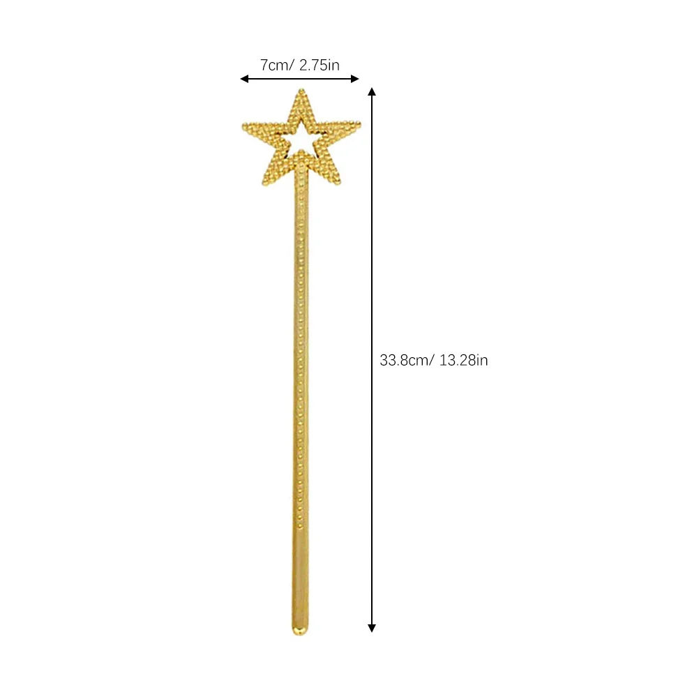 Varinhas de fada estrela para meninas, 2 peças, crianças, varinha de anjo, fornecimento de festa, adereço, crianças, performance de palco, kit de artesanato